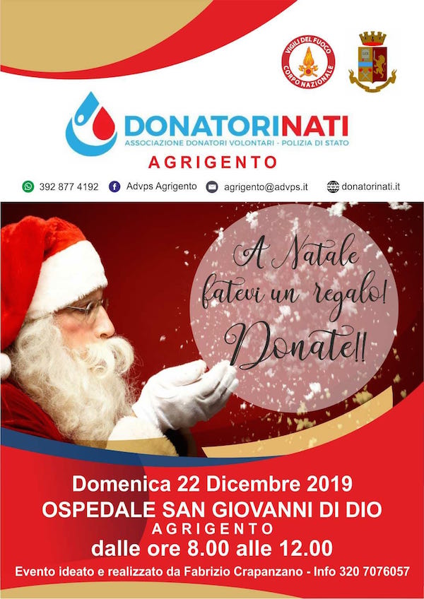 donatorinati agrigento donazione 22 dicembre